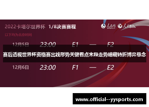 赛后透视世界杯资格赛出线形势关键看点末段走势暗藏转折博弈悬念